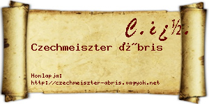 Czechmeiszter Ábris névjegykártya